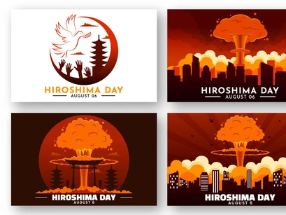 12 Hiroshima Day Illustration