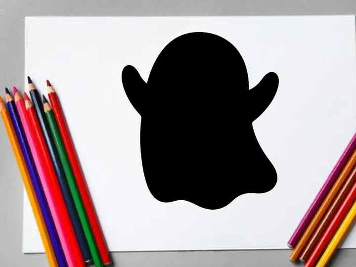 Silhouette eines niedlichen Cartoon-Geist-Charakters für Halloween oder gruselige Motive