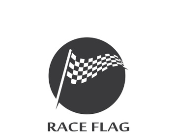 Creative and modern racing flag logo design. preview picture