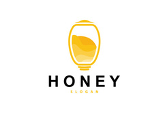 Honey Logo, Honey Bee Animal Vector, Livestock Design Simple