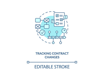 Tracking contract changes concept icon preview picture