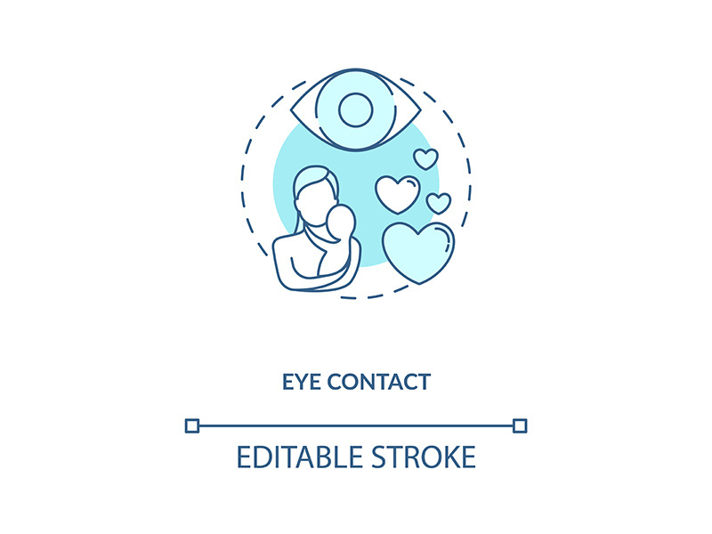Eye contact concept icon