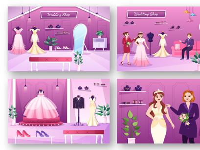 13 Wedding Shop Illustration