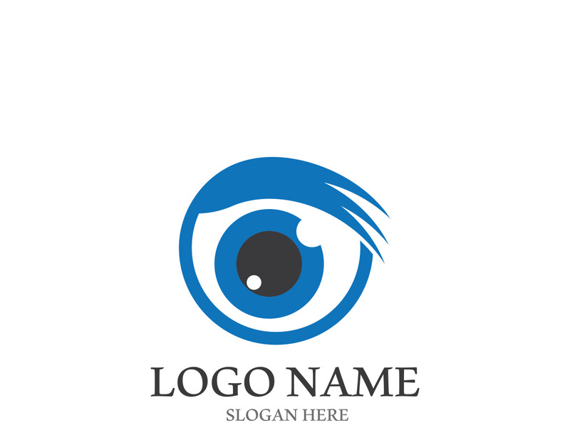 Branding identity corporate eye care vector logo design