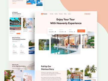 Heaven Travels landing page design preview picture