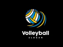 Volleyball Logo, Sport Simple Design, World Sports Tournament Vector