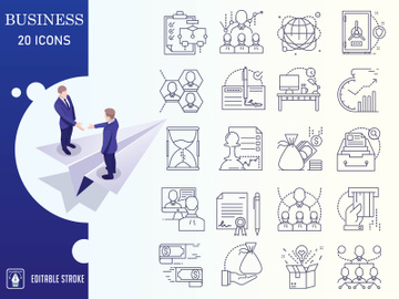 Outline : Business And Finance Icon set preview picture