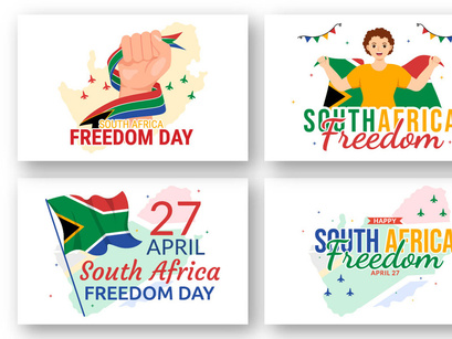 14 Happy South Africa Freedom Day Illustration