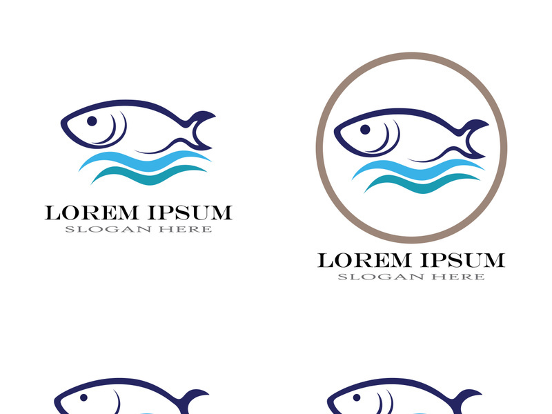 Fish logo template. Creative vector symbol