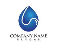 Blue water drop vector logo icon illustration images