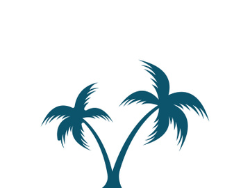Palm tree summer logo template vector illustration preview picture