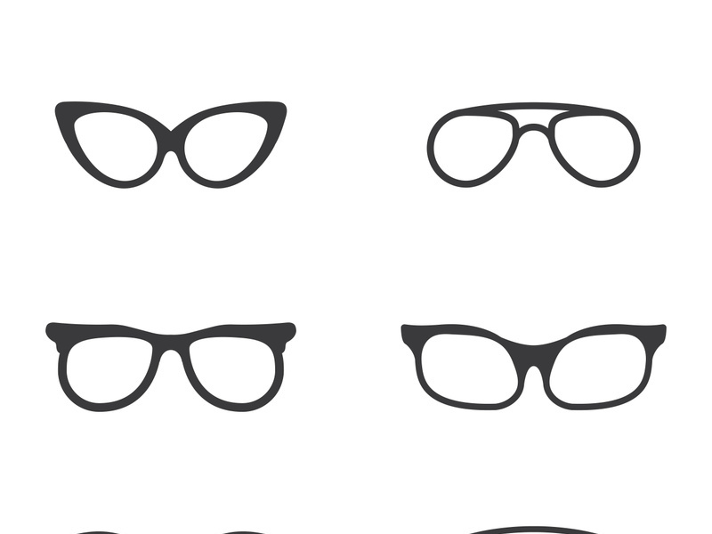 Glasses symbol vector icon