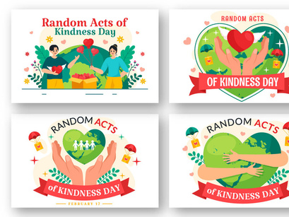 12 Random Acts of Kindness Illustration