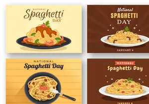 14 National Spaghetti Day Illustration