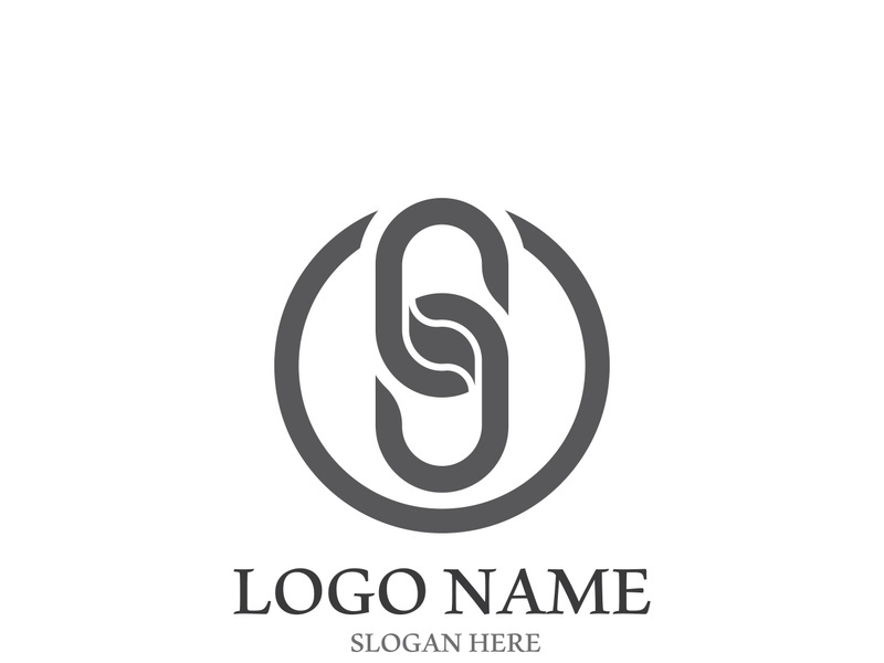 S letter creative icon logo design elegant vector illustration