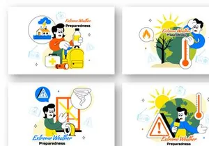 10 Extreme Weather Preparedness Illustration