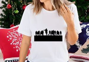 American football team in action silhouette illustration