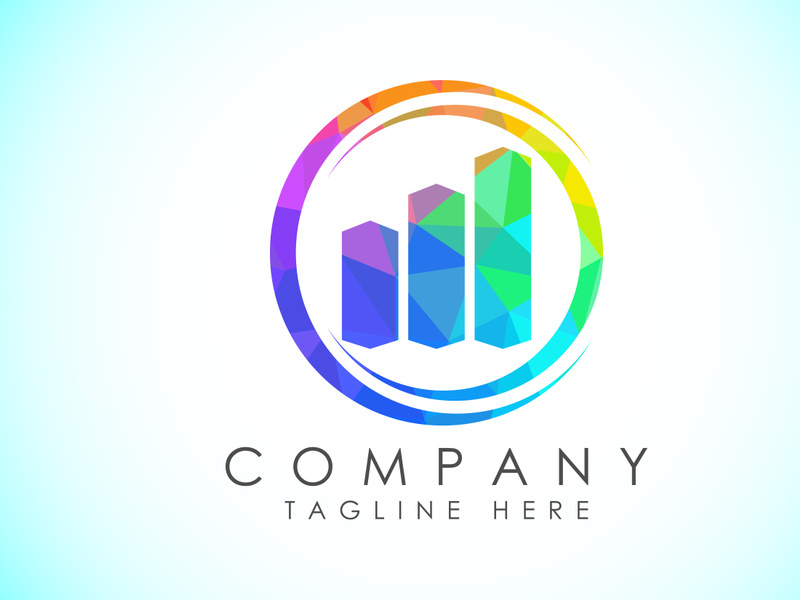 Finance and accounting logo low poly art style design vector template, Business finance logo
