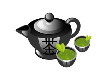 Chinese tea ceremony color icon preview picture