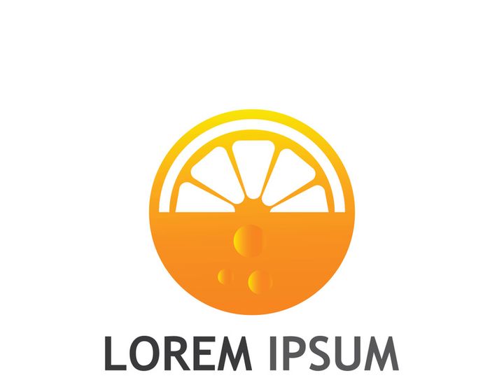 Fresh citrus fruit logo design.