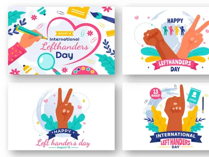 13 Happy Left Handers Day Illustration