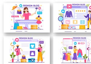 12 Fashion Blog Illustration