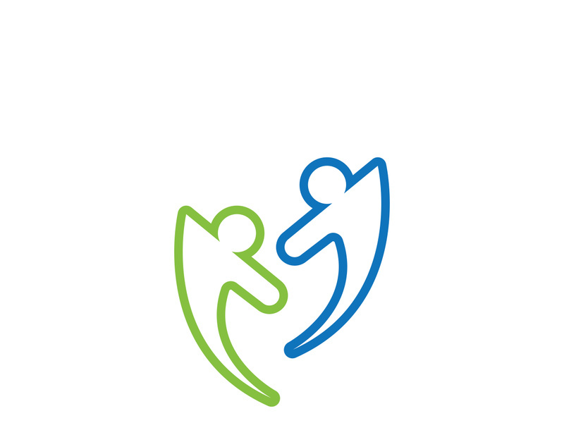 Adoption and community care Logo template vector icon