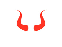 Devil horn red logo icon