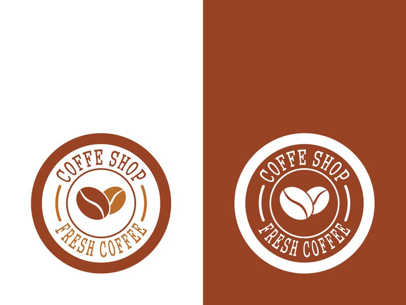 Coffee bean icon vector illustration template