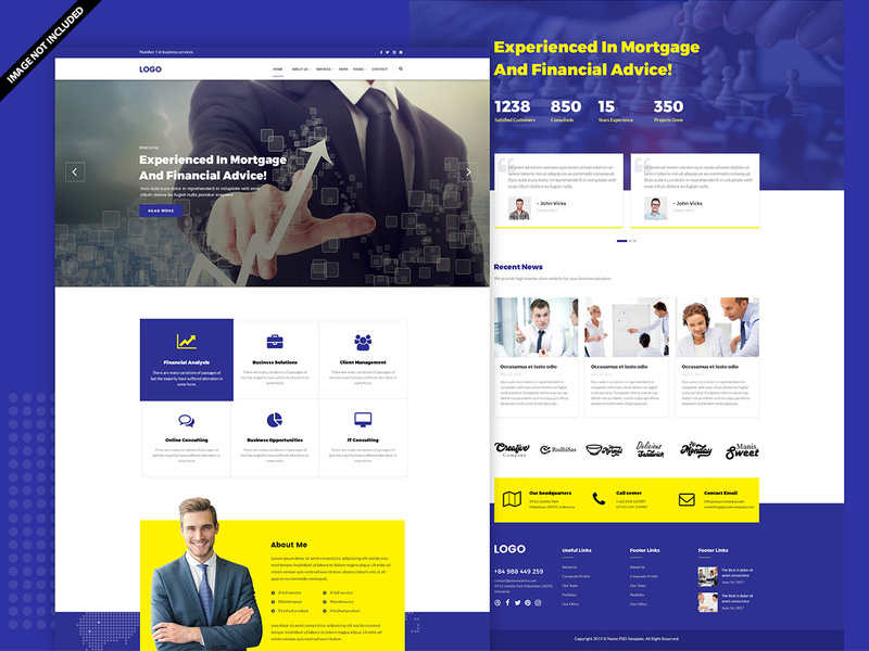 Corporate business landing page