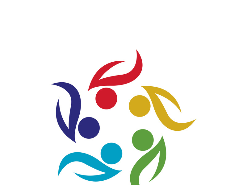 Community, network and social icon design template