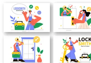 9 Locksmith Service Illustration