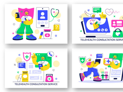 10 Telehealth Consultation Service Illustration