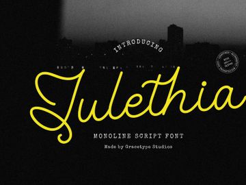 Julethia | Monoline Script Font preview picture