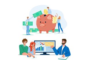 Finance money characters