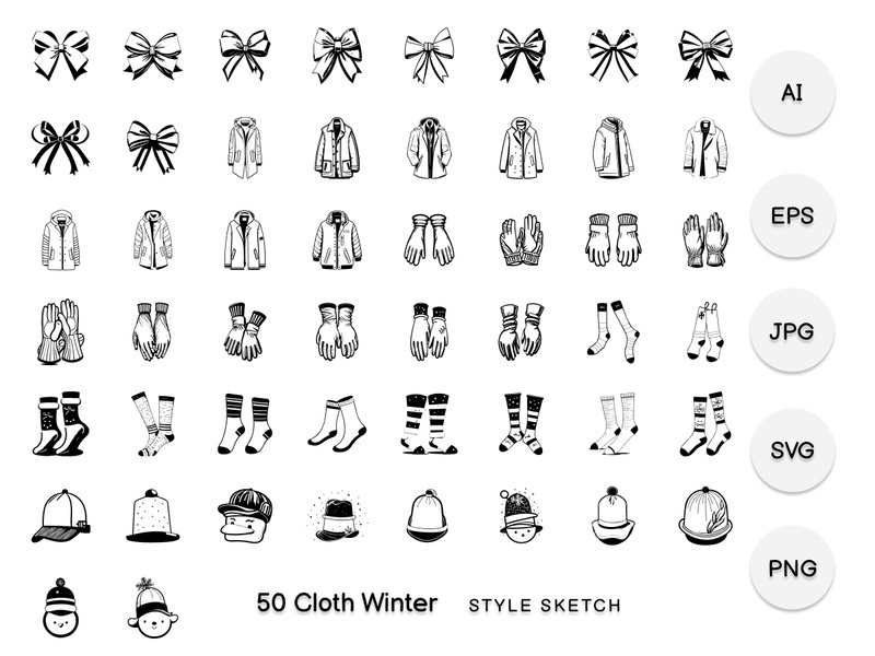 Cloth Winter Element Draw Black