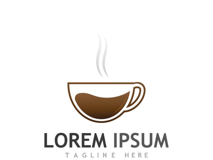 Creative coffee bean logo design.