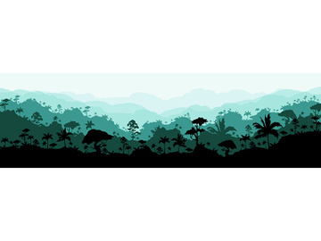 Jungle flat color vector illustration preview picture