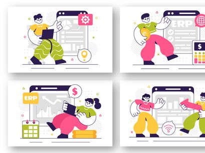 10 ERP Software System Illustration