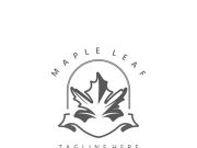 Maple leaf logo design vintage style graphic illustration