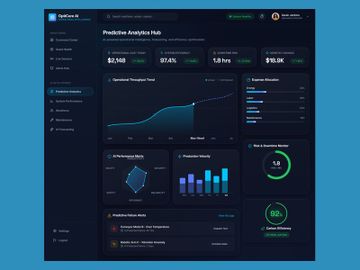 OptiCore AI Dashboard Design | Predictive Analytics & Operationa preview picture