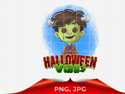 Halloween Vibes Png, Halloween PNG, kids halloween PNG, Halloween Sublimation