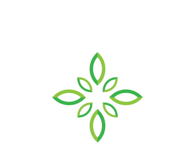 Green leaf ecology nature element vector icon