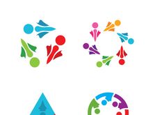 Community, network and social icon design template