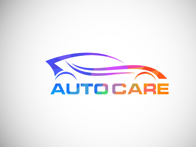 Low poly style logo sign symbol for the automotive company