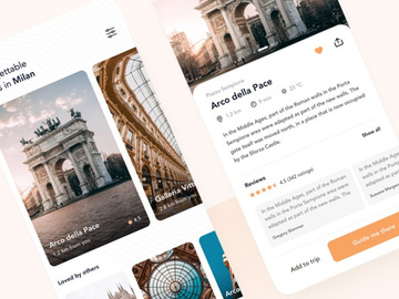 Free Sightseeing Companion App UI Kit preview picture
