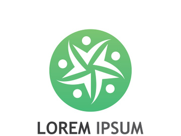 People social community logo design with creative idea preview picture