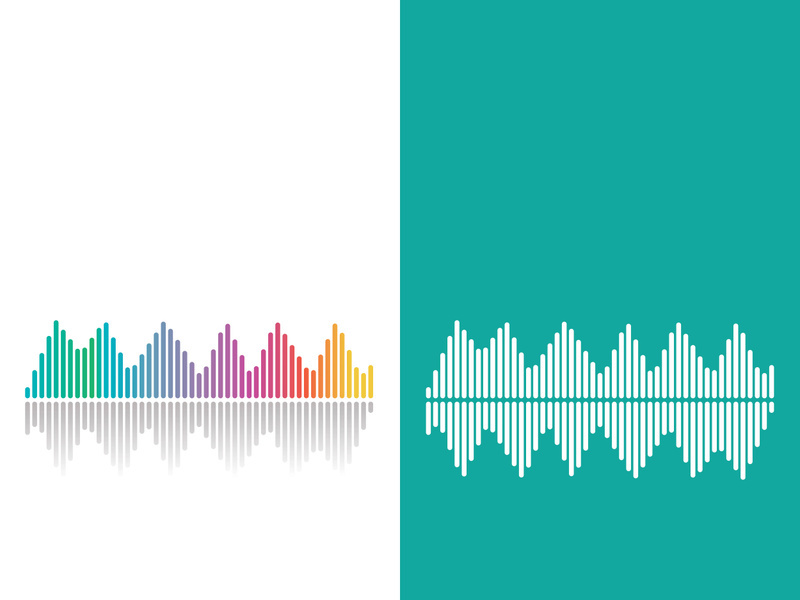Sound waves vector illustration design template
