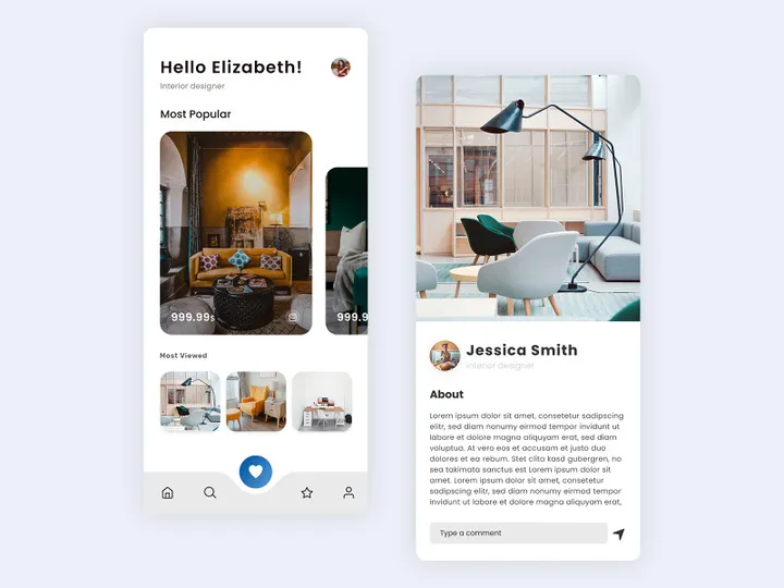 Interior App UI Concept