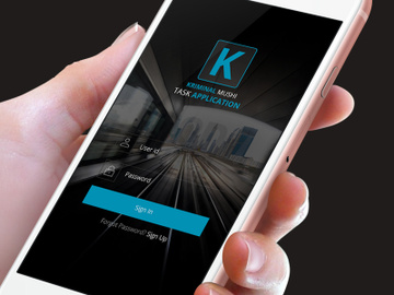 KRIMINAL Mobile App Design Login Free PSD preview picture